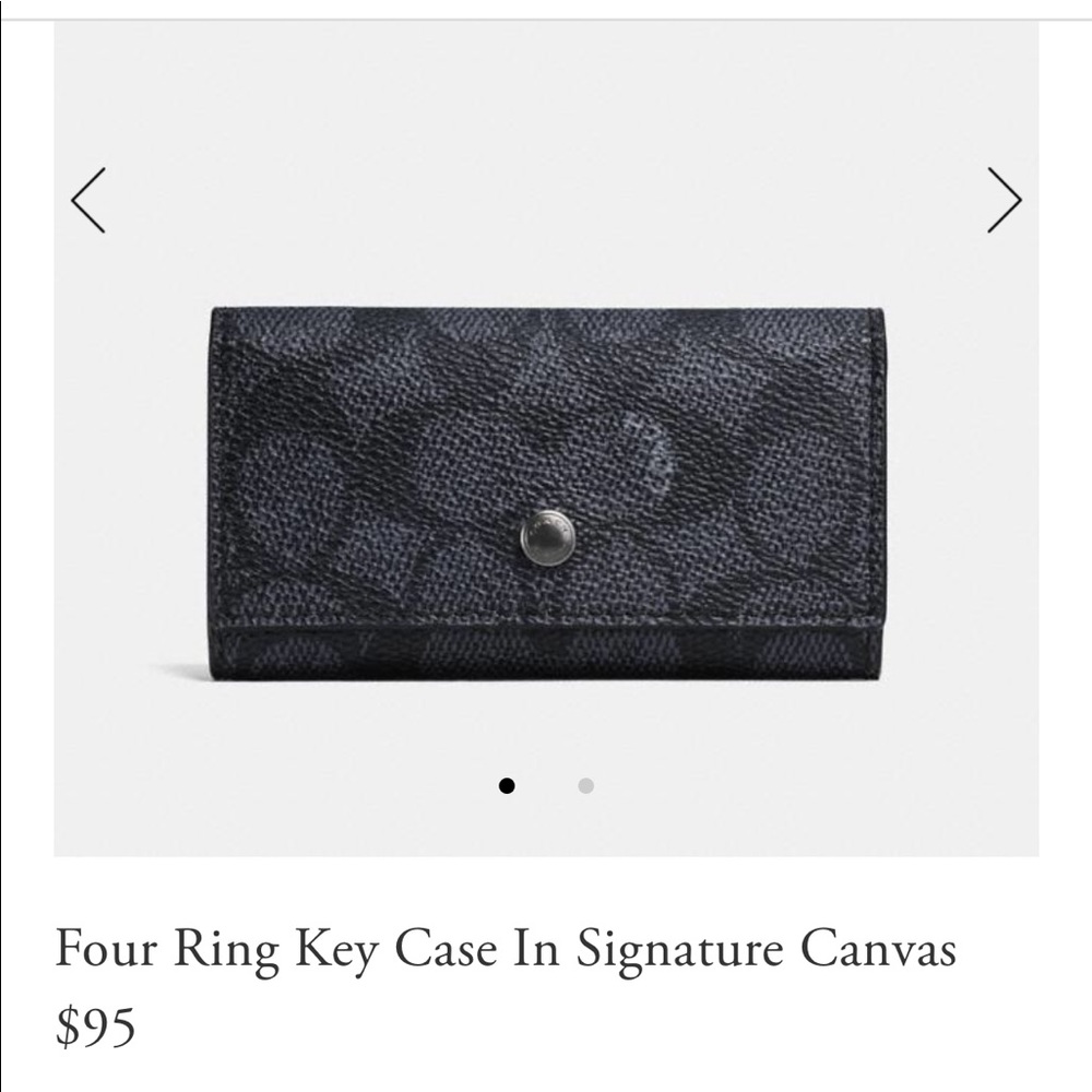 New BROWN Coach 4 Ring Key Case